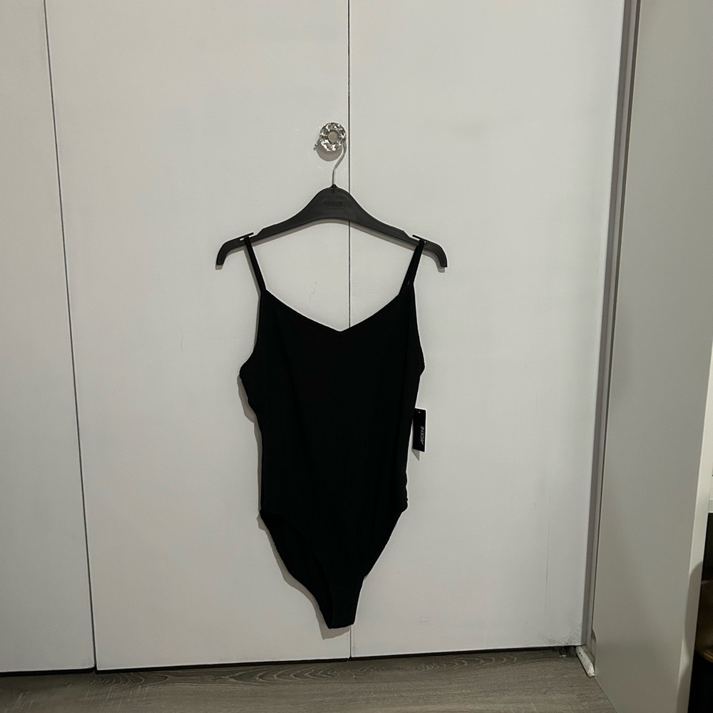 Ardene Black Ribbed Bodysuit